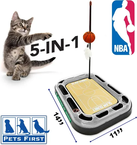 Vista 4 de Pets First Boston Celtics - Rascador de baloncesto para gatos, 14 x 11