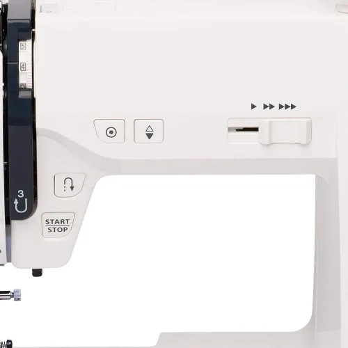 Vista 6 de Janome JW8100 Máquina de coser computarizada completamente equipada con 100 puntadas, 7 ojales, tapa dura, mesa de extensión y 22 accesorios