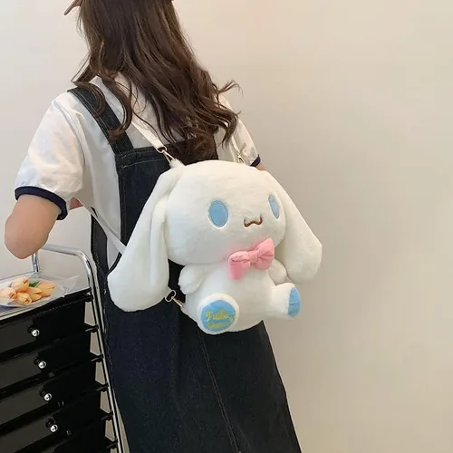 Vista 3 de Mxcostume Linda mochila de peluche de dibujos animados Anime Cinnamoroll Dog Kawaii Bag, Style-2, Mochila de felpa