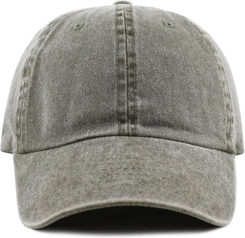 Vista 2 de The Hat Depot 100 Cotton Pigment Dyed Low Profile Dad Hat Six Panel Cap