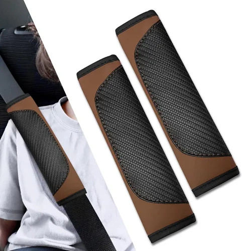 Vista 19 de 2 fundas para cinturón de seguridad de automóvil, almohadillas suaves para cinturón de seguridad, fundas para el cuello, protector de correa