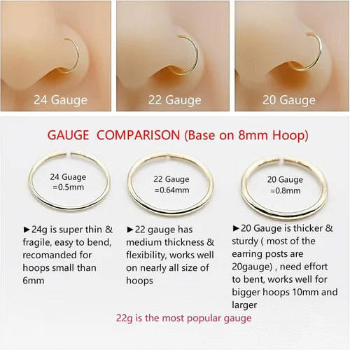 Vista 86 de Small Gold or Sterling Silver Huggie Hoop Earrings for Women Cartilage Nose Helix Tragus