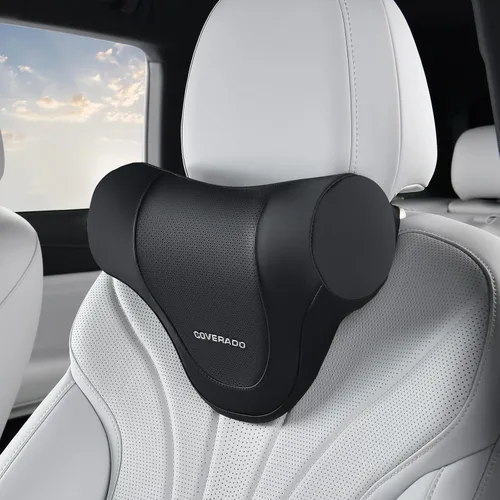 Vista 12 de Coverado Almohada ergonómica para reposacabezas de automóvil, almohada ergonómica de espuma viscoelástica para el cuello del auto para asiento