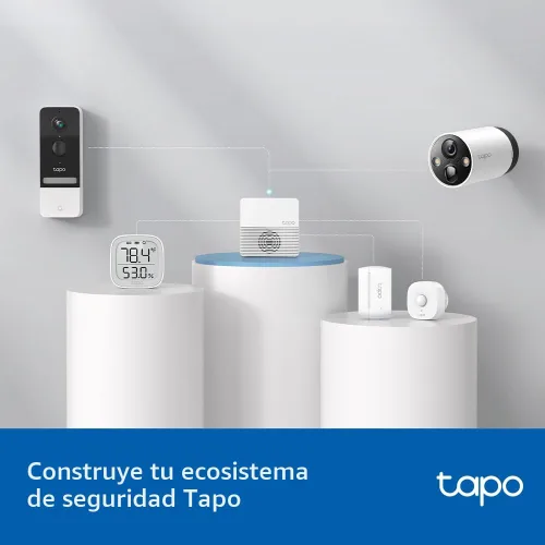 Vista 4 de TP-Link Tapo Smart Hub con timbre integrado, requiere Wi-Fi de 2.4 GHz, conecta hasta 64 dispositivos inteligentes + 4 cámaras, protocolo