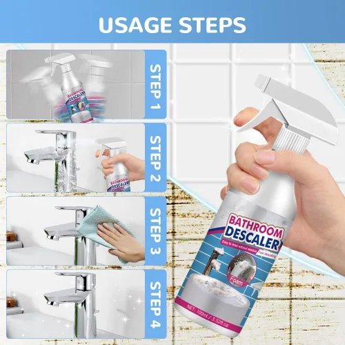 Vista 3 de Limpiador Descalcificador para Baño, Limpiador Multipropósito Mejorado 2026 para Manchas Difíciles, Limpiadores Descalcificadores para Baño, Espray