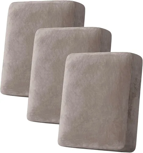 Vista 74 de H.VERSAILTEX Funda de cojín elástica de terciopelo para sofá, funda de cojín de felpa para cojines de silla, protector de muebles, cojín de asiento