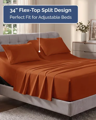 Vista 590 de Extra Deep Twin XL Sheet Set - 3 Piece College Dorm Room - White 01-Blanco