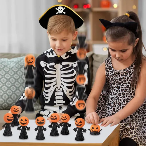 Vista 4 de Juguetes de fiesta de Halloween para niños y niñas – 24 piezas de juguete lanzador de primavera para saltar, juguete novedoso y animoso, premios