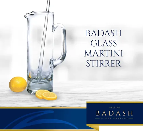 Vista 2 de Badash - Agitador de Martini de cristal prémium soplado en boca europea de 12