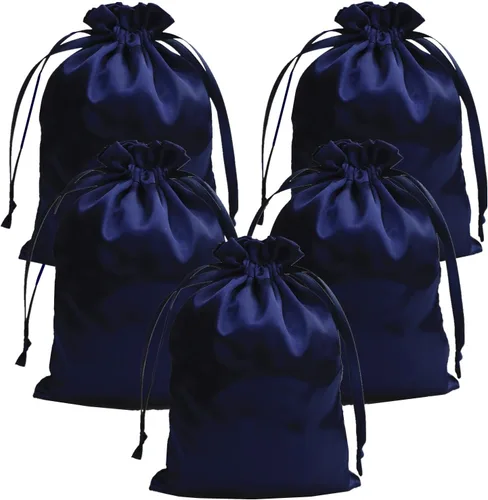 Vista 17 de 35 Piezas Bolsas de Regalo de Satén Beige de 5 x 7 Pulgadas - Bolsas de Baby Shower - Bolsas de Favores de Boda - Bolsa de Tela con Cordón - Bolsas