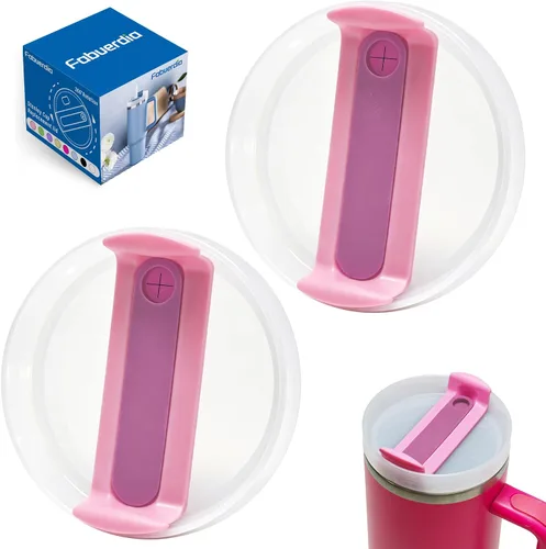 Vista 27 de Reemplazo de la tapa del vaso de 40 onzas compatible con la taza Paquete de 2 tapas de vaso transparentes sin BPA, accesorio superior de repuesto