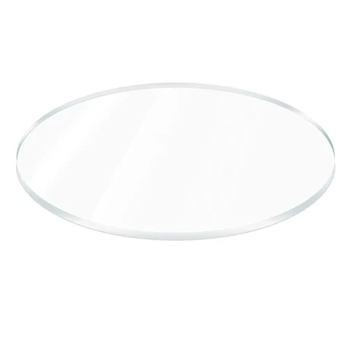 Vista 2 de Hoja de plexiglás de 1/4" - Círculo acrílico transparente de 13" de diámetro, disco para pastel, para mesa, fondo