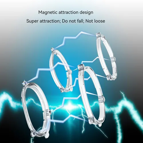 Vista 2 de Magnetic Glasses Spacer Protector Compatible with Meta Quest 3 Accessories Glasses Lens Insert Anti-Scratch Ring Glasses Bumper Protect Myopia