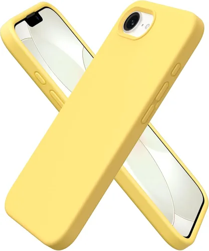 Vista 28 de ORNARTO Funda compatible con iPhone 16e de 6.1 pulgadas (2025), silicona líquida de 3 capas cubierta completa de goma de gel suave, funda protectora