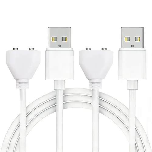 Vista 7 de Cable USB de repuesto original de 2 piezas para masajeadores de varita recargable, cable de carga CC de repuesto de 0.098 in