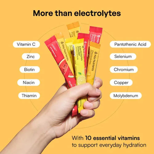 Vista 74 de KEY NUTRIENTS Electrolitos en polvo sin azúcar, limonada de maracuyá con 6 electrolitos y minerales, fibra prebiótica y polvos de hidratación