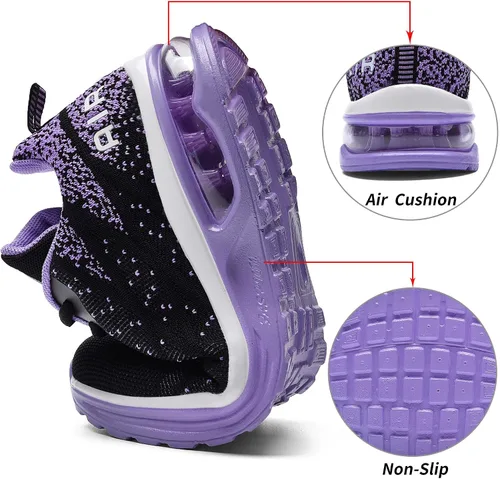 Vista 4 de AUPERF Zapatos de aire para mujer para caminar correr tenis deportes cómodos para gimnasio