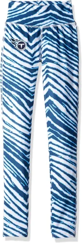 Vista 31 de Zubaz - Leggings con estampado de cebra para mujer con licencia oficial de la NFL, color del