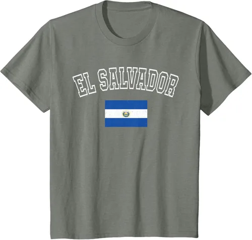 Vista 85 de Camiseta vintage con diseño de la bandera de El Salvador
