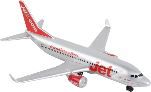 Vista 2 de Avión de Juguete Daron Jet2 Individual – Modelo de Avión de Metal Fundido con Piezas de Plástico Licenciado Oficialmente, Ruedas Giratorias, Librea