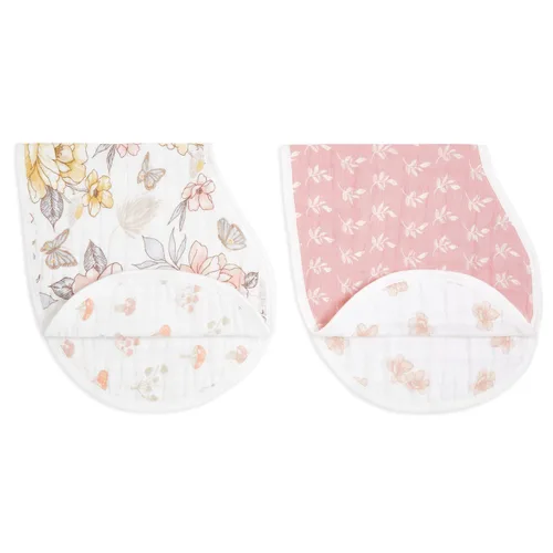 Vista 6 de aden + anais Babero de muselina de algodón 100% orgánico, multiuso, absorbente, de 4 capas, babero para bebé, de cobertura completa, con cierre a
