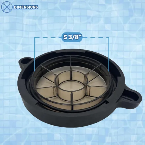 Vista 4 de Poolzilla Cubierta de repuesto para cesta de bomba de piscina, compatible con bombas de piscina Splapool sobre el suelo y en el suelo, viene