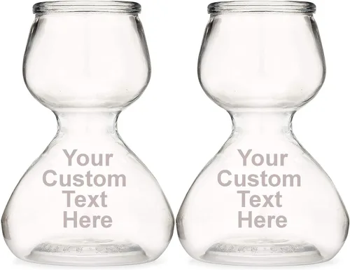Vista 6 de QUAFFER Vaso de chupito de doble burbuja – Jigger de chupito Chaser para tomas suaves y sabrosas – Divertidos vasos de chupito divididos únicos