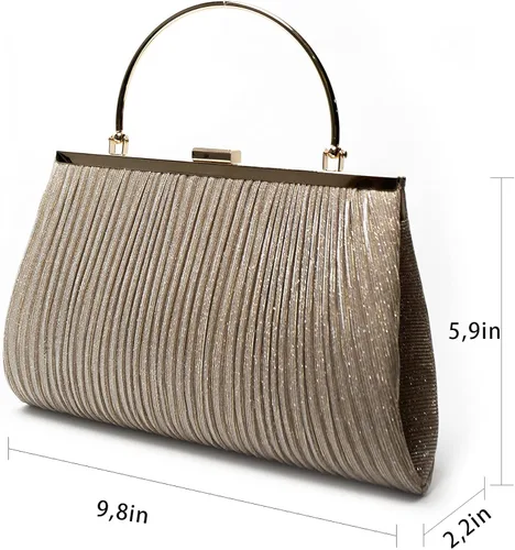 Vista 6 de Zlybola Monederos y bolsos de mano de noche bolsos cruzados clásicos para boda fiesta bolso de hombro para mujer
