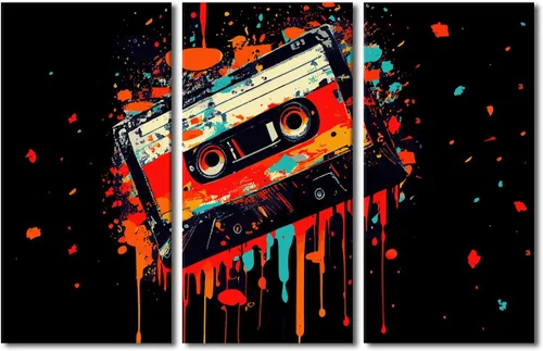 Vista 31 de Lienzo decorativo para pared, diseño de DJ Music Mixes the Track HD impreso en pinturas, 2 piezas, imágenes abstractas para sala de estar, obra