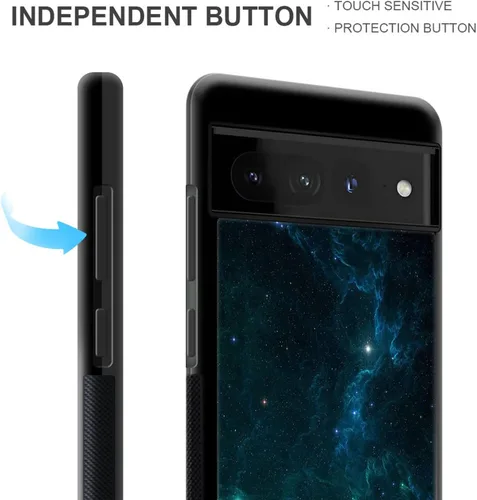 Vista 4 de CARLOCA Funda compatible con Google Pixel 7 Pro, increíble diseño de patrón de luz espacial nebulosa para niñas y niños, a prueba de golpes