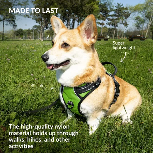 Vista 5 de CollarDirect Arnés reflectante sin tirones para perro, con asa y clip frontal, chaleco acolchado suave ajustable para perros pequeños a grandes