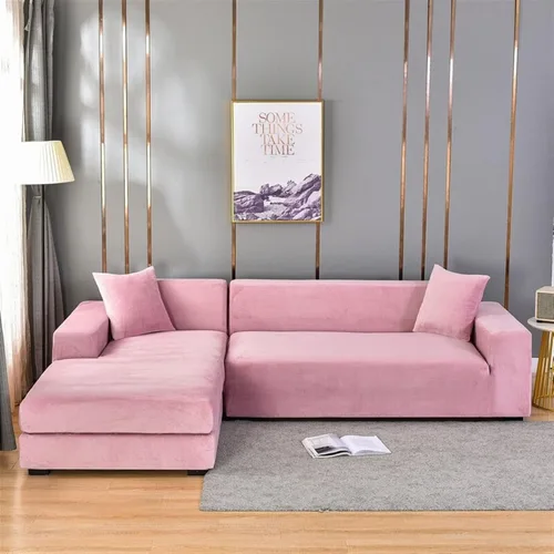 Vista 18 de MIPOPS Fundas de sofá de tela de terciopelo, funda elástica para sofá seccional, funda de sofá en forma de L, funda para sillón diván para sala de J