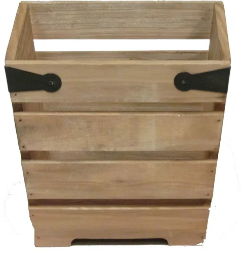 Vista 9 de Admired By Nature Maceta de madera natural, caja rectangular de madera de 6 x 13 pulgadas de largo, para jardines, plantas, decoración del hogar