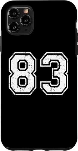 Vista 13 de 83 Number Eighty-Three Team Sports Grunge Varsity Matching Case for iPhone 16