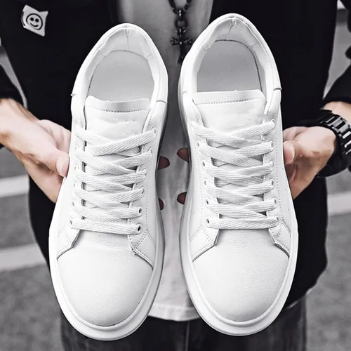 Vista 4 de ALASSE Men's Sports Shoes, Shoes Men Casual Leather Sneakers Women Breathable Outdoor Summer Air Cushion Platform Basketball Tennis