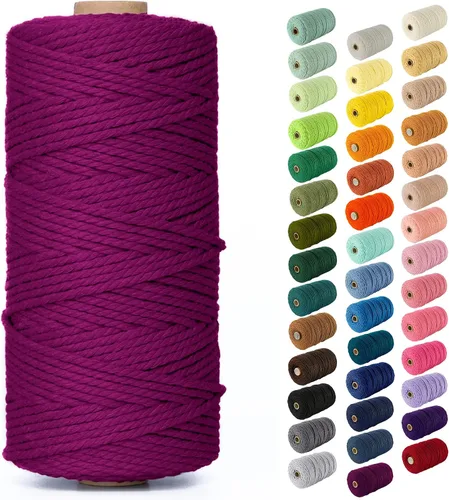 Vista 57 de Nook Theory Hilo de macramé de 3mm 109 yardas - Cuerda de macramé suave de 4mm, 5mm perfecta para nudos - Suministros de macramé para colgadores