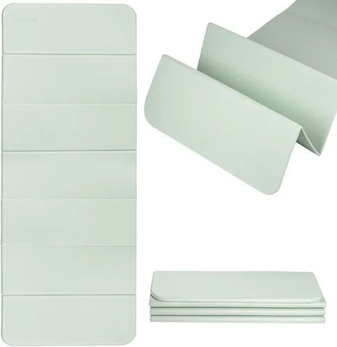 Vista 8 de PAIDU Esterilla de yoga plegable – 0.394 in extra gruesa, 75 "26" antideslizante para ejercicio fitness Mat SGS Eco-certificado, portátil