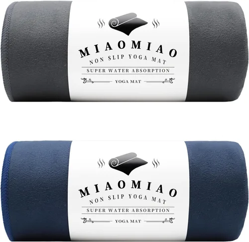 Vista 16 de MIAOMIAO Juego de toallas antideslizantes para yoga caliente, microfibra súper absorbente, 24.5 x 72 pulgadas, diseño antideslizante, sin lesiones