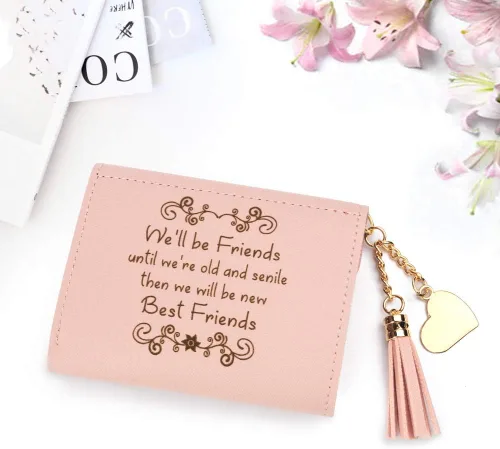 Vista 3 de kullder Billeteras personalizadas para mujer con ventana de identificación en cumpleaños, aniversario, graduación