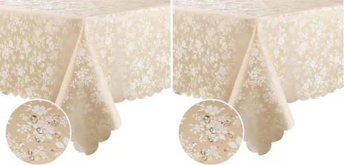 Vista 100 de Smiry Mantel cuadrado, mantel de vinilo resistente al agua, lavable, para cocina y comedor (azul bebé, 54 x 54 pulgadas)