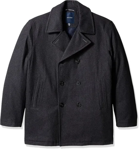 Vista 10 de Nautica Men's Wool Blend Peacoat – Double-Breasted Winter Coat, Regular, Big & Tall Sizes