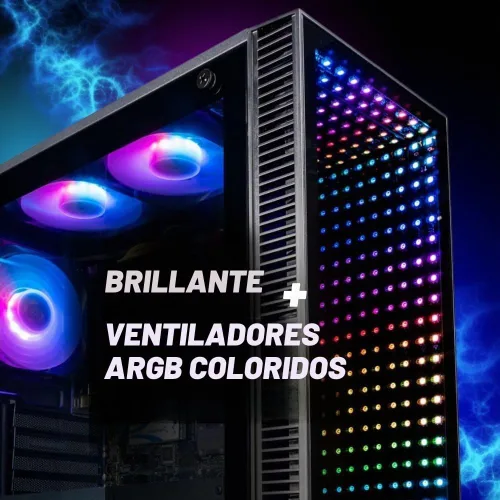 Vista 5 de Continuum Micro Gaming PC RTX 5060 Ti 8GB, AMD 8-Core Ryzen 7 5700X CPU, 16 GB RAM, 512 GB Gen4 NVMe SSD, escritorio Gamer con Windows 11 Pro