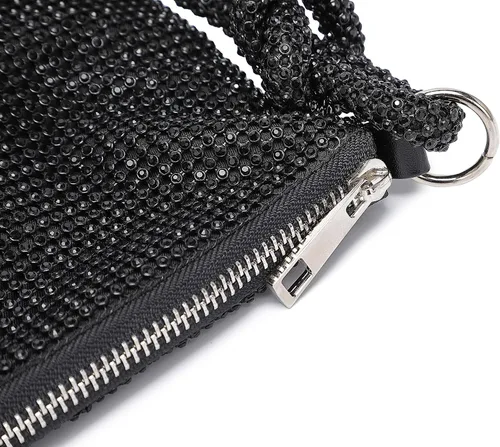 Vista 6 de Bolso de diamantes de imitación para mujer, bolso de noche con brillos, mini bolsos de mano