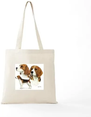 Vista 5 de CafePress Beagle - Bolso de mano múltiple de lona natural bolsa de compras reutilizable