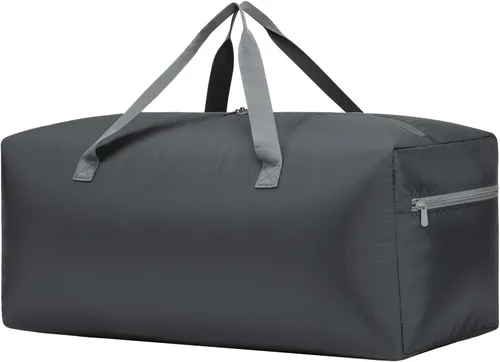 Vista 12 de iFARADAY - Bolsa de lona plegable, 30 pulgadas/75 litros, color negro Negro-75L