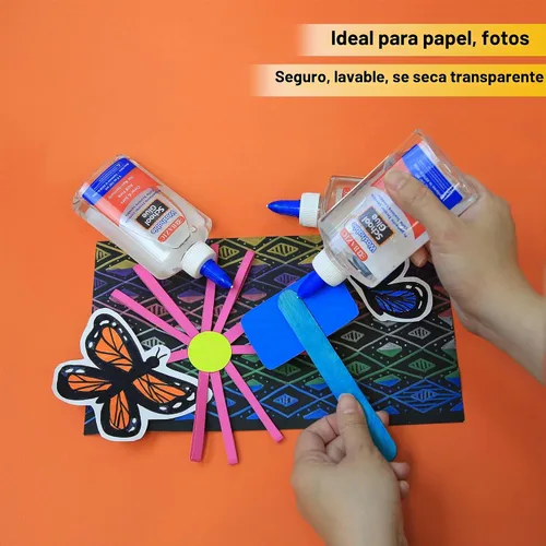 Vista 4 de BAZIC Products pegamento escolar lavable transparente de 5 oz. (147 mL), pegamento líquido transparente adhesivo, para hacer arte de baba