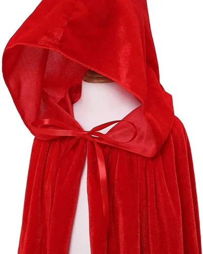 Vista 6 de Capa de terciopelo para niños con capucha para Halloween, Navidad, disfraces de cosplay