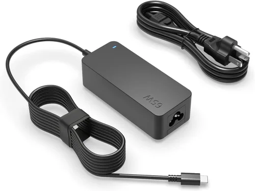 Vista 4 de Superer - Cargador USB C de 65 W para laptop Lenovo ThinkPad X1 Carbon T16 T14 T14s T15 E14 E15, Yoga 6 7, IdeaPad Slim 3 5, Chromebook C330 S330