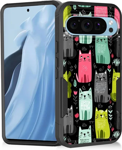 Vista 87 de Funda para Pixel 11 Pro XL, resistente de doble capa híbrida de policarbonato duro de goma suave a prueba de golpes para Google Pixel 11 Pro XL 6.8