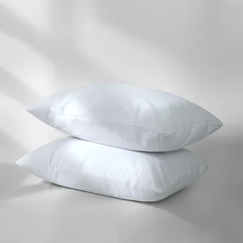 Vista 2 de Protectores de almohada impermeables con cremallera, tamaño Queen, paquete de 2 fundas protectoras de almohada con cremallera, fundas protectoras